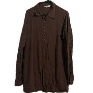Dorothy Perkins Brown Button-Up Shirt